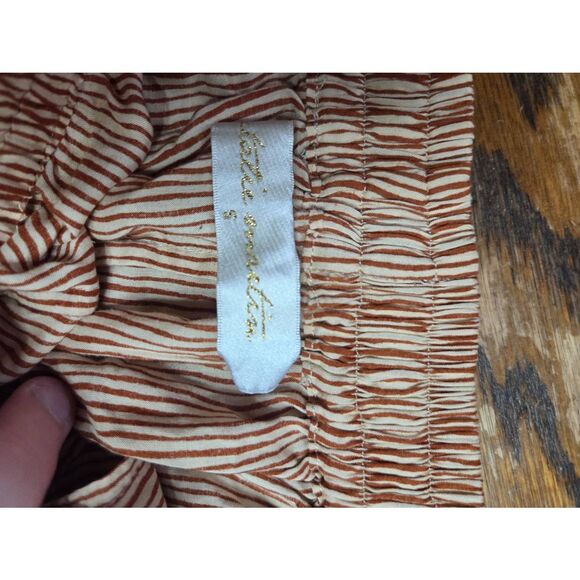 Natalie Martin Bianca pants in wobbly stripe cocoa sz Small - Picture 3 of 6